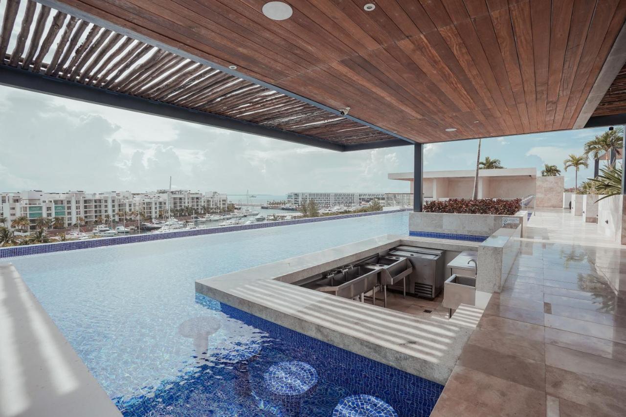 La Amada Condo With Marina View Cancún Eksteriør billede